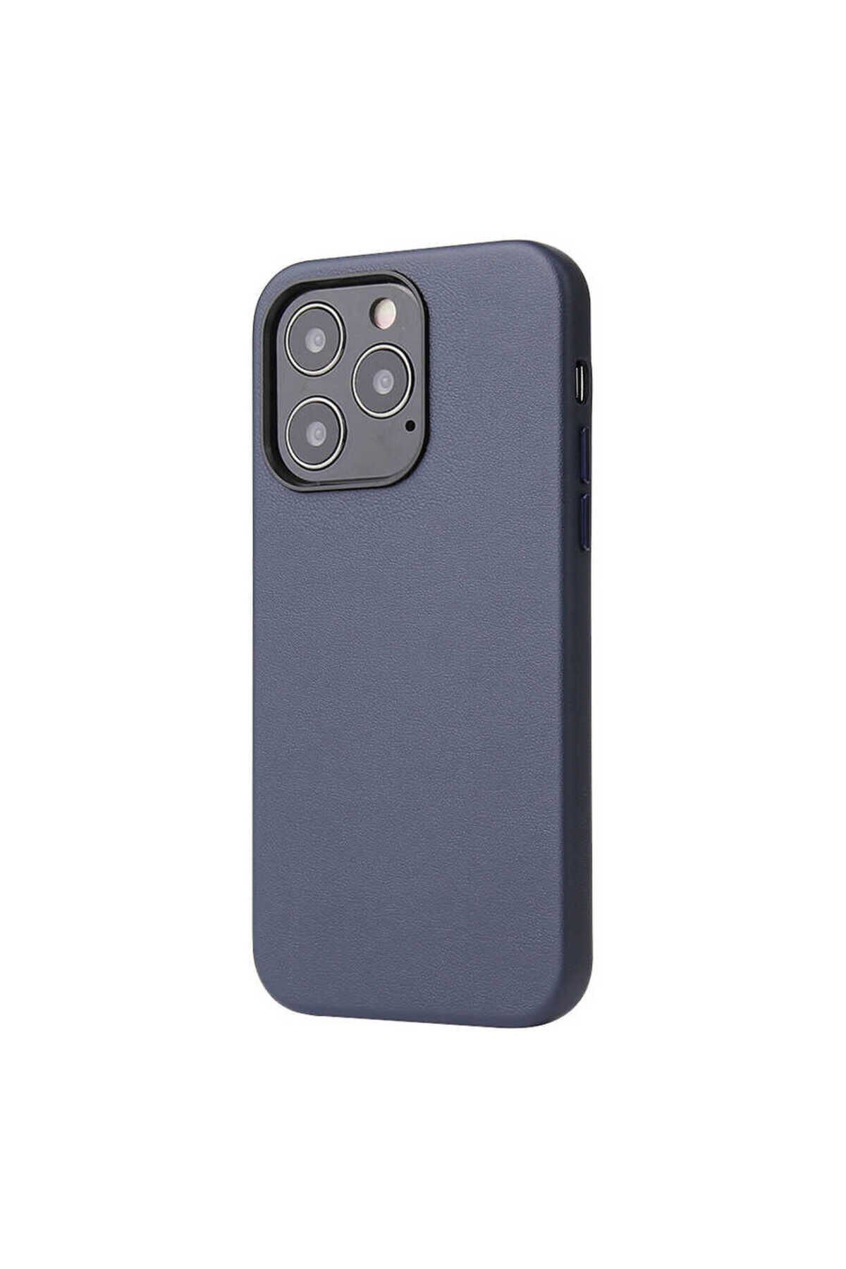 iPhone 13 Pro Uyumlu BSAY Eyzi Kılıf-Kahverengi Lacivert