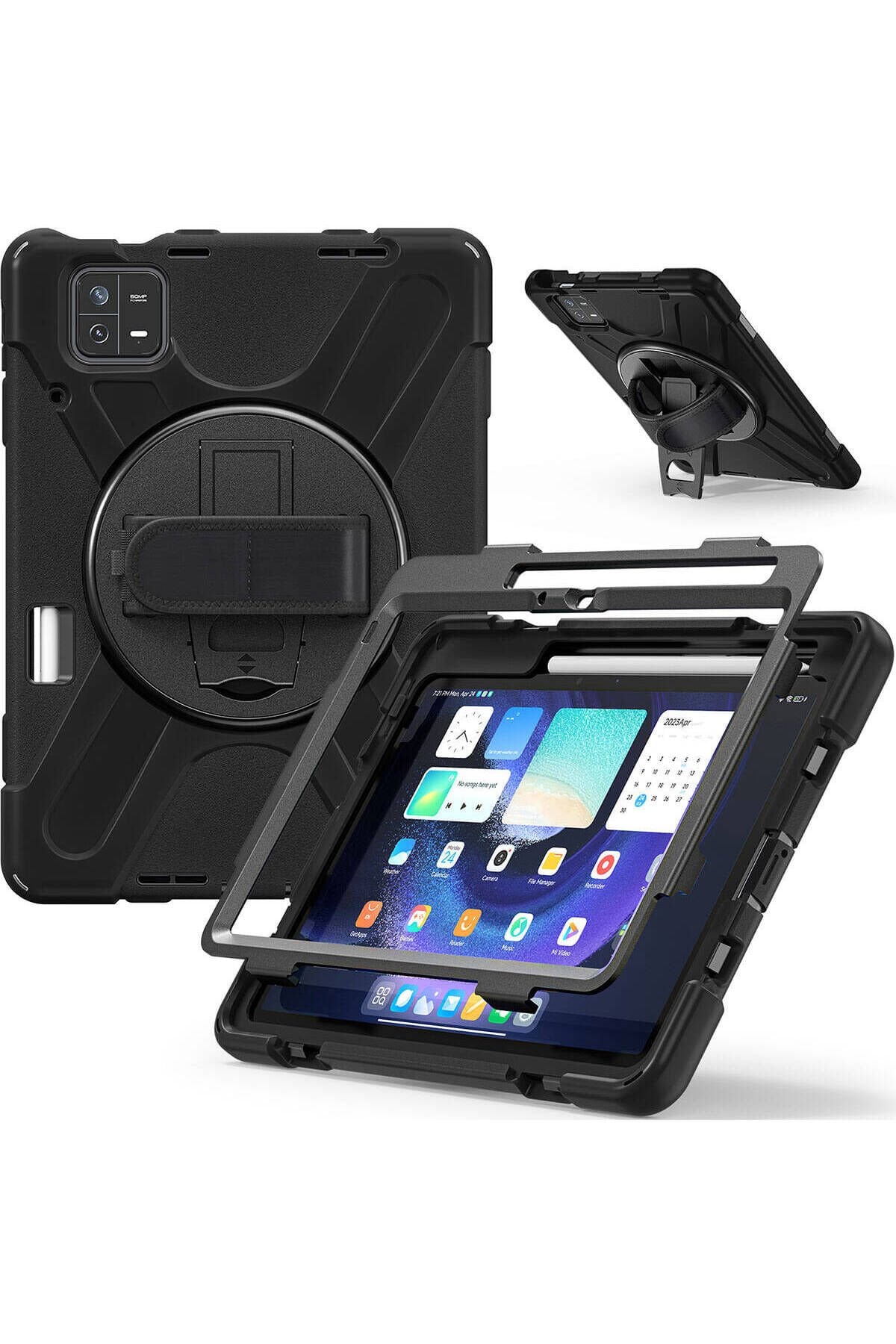 Pad 6 BSAY Defender Tablet Silikon - Siyah Siyah