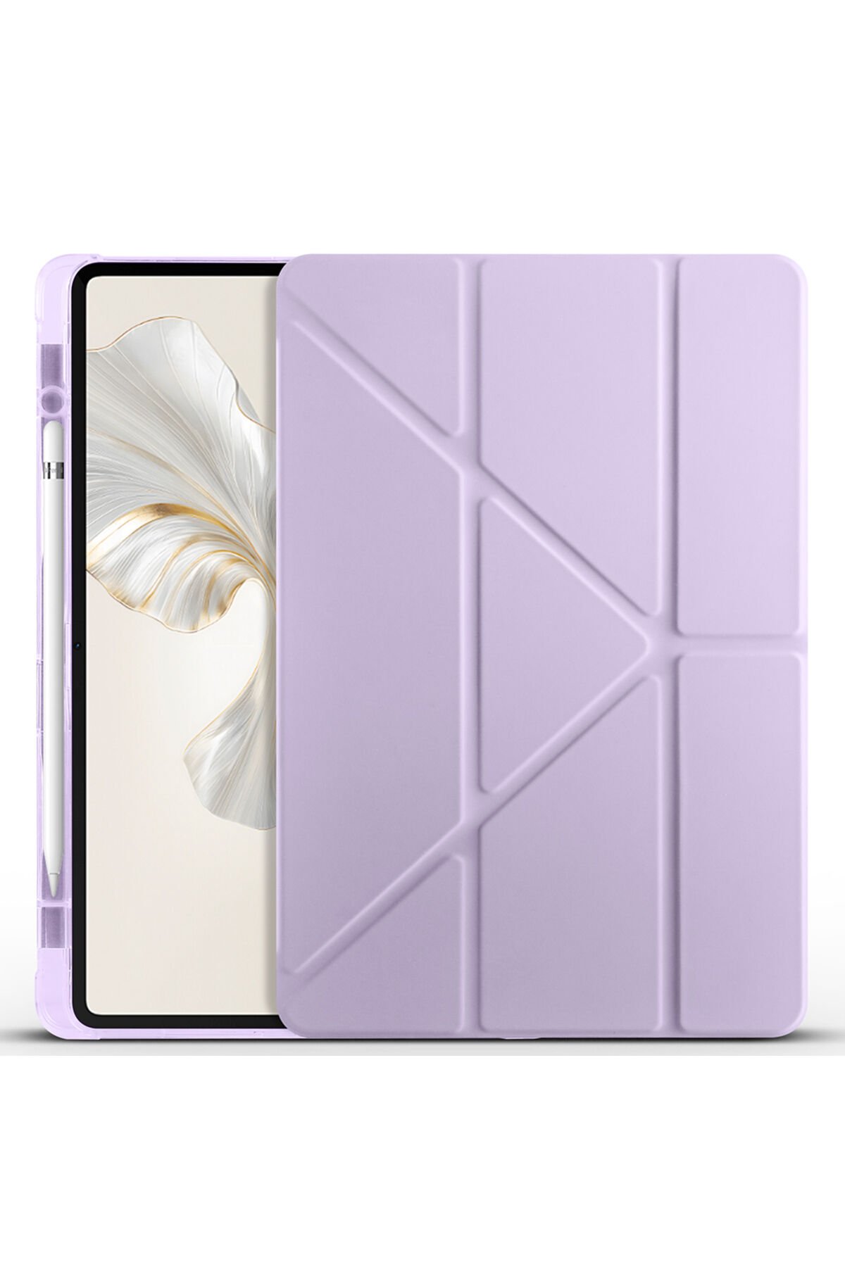 Honor Pad 9 Kılıf BSAY Tri Folding Kalem Bölmeli Standlı Kılıf - Lila