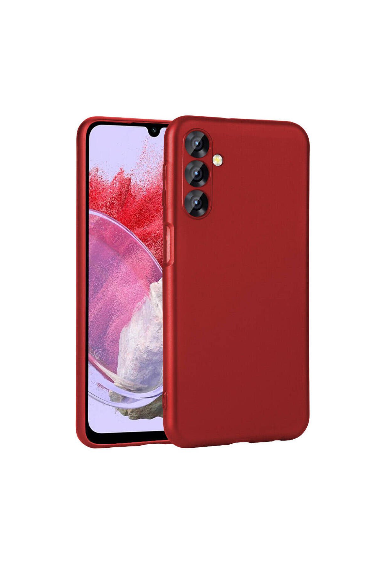 Galaxy M34 5G Kılıf BSAY Premier Silikon Kapak - Siyah Kırmızı