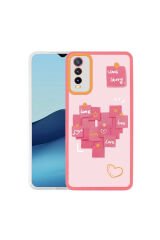 Vivo Y20 Kılıf BSAY M-Fit Desenli Kapak - Heart No6 Love Story No2