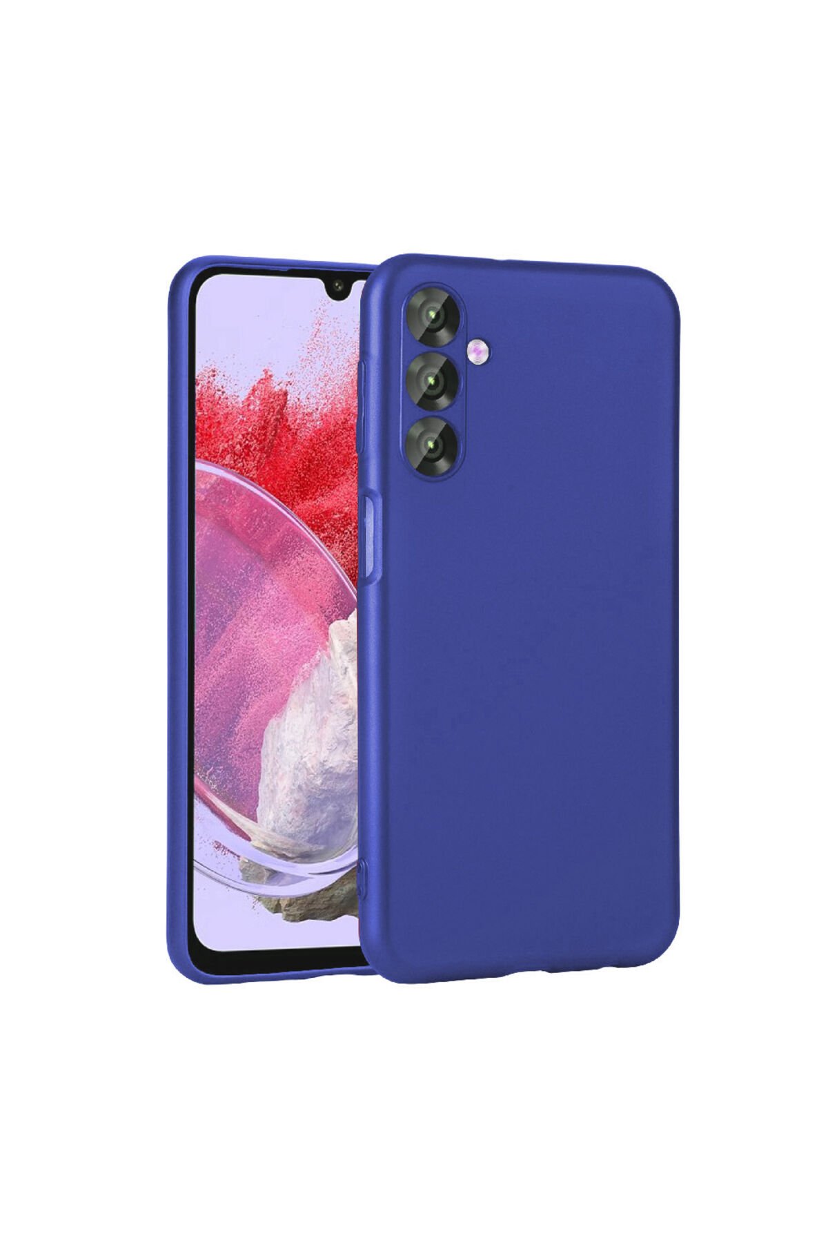 Galaxy M34 5G Kılıf BSAY Premier Silikon Kapak - Siyah Saks Mavi
