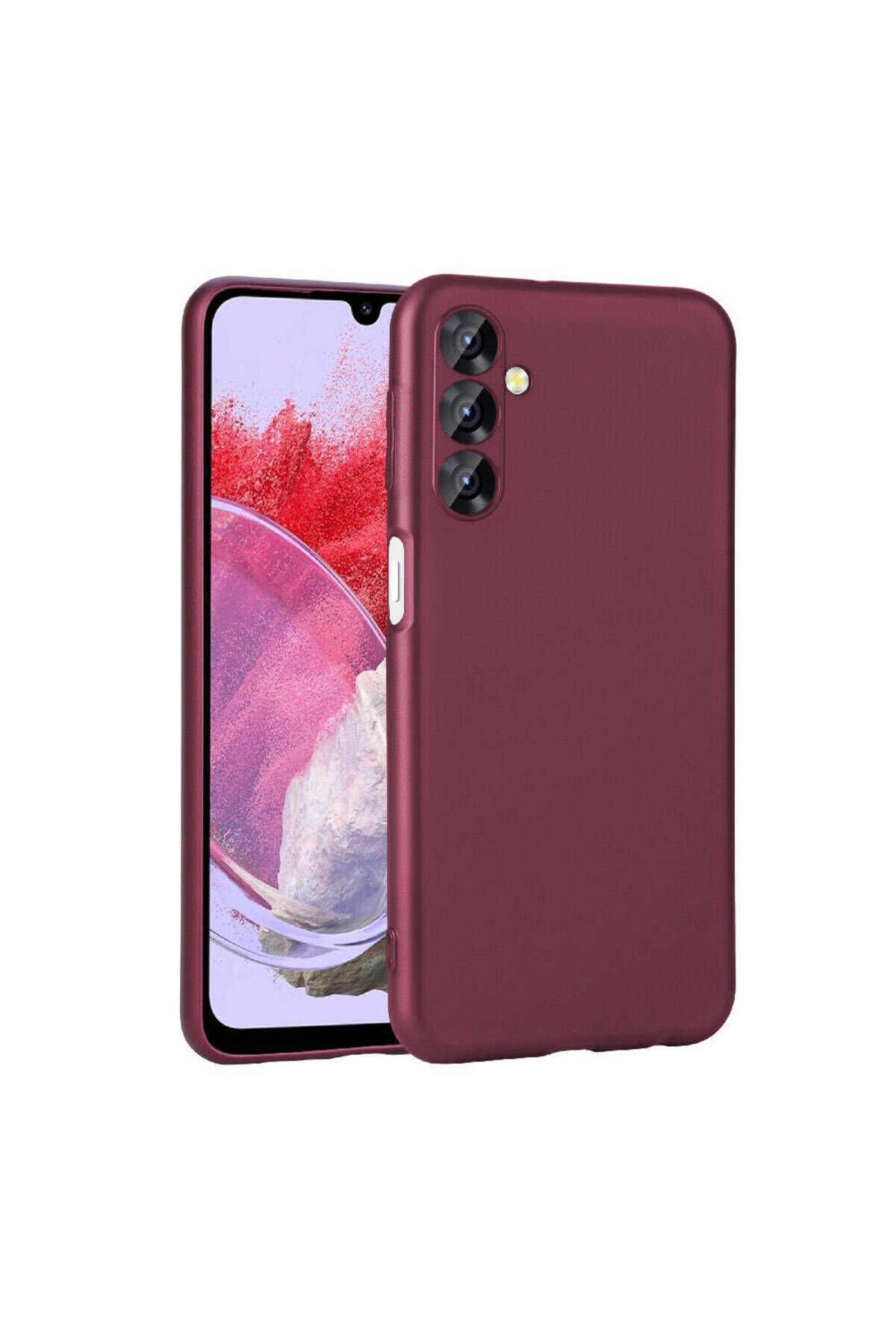 Galaxy M34 5G Kılıf BSAY Premier Silikon Kapak - Siyah Mürdüm