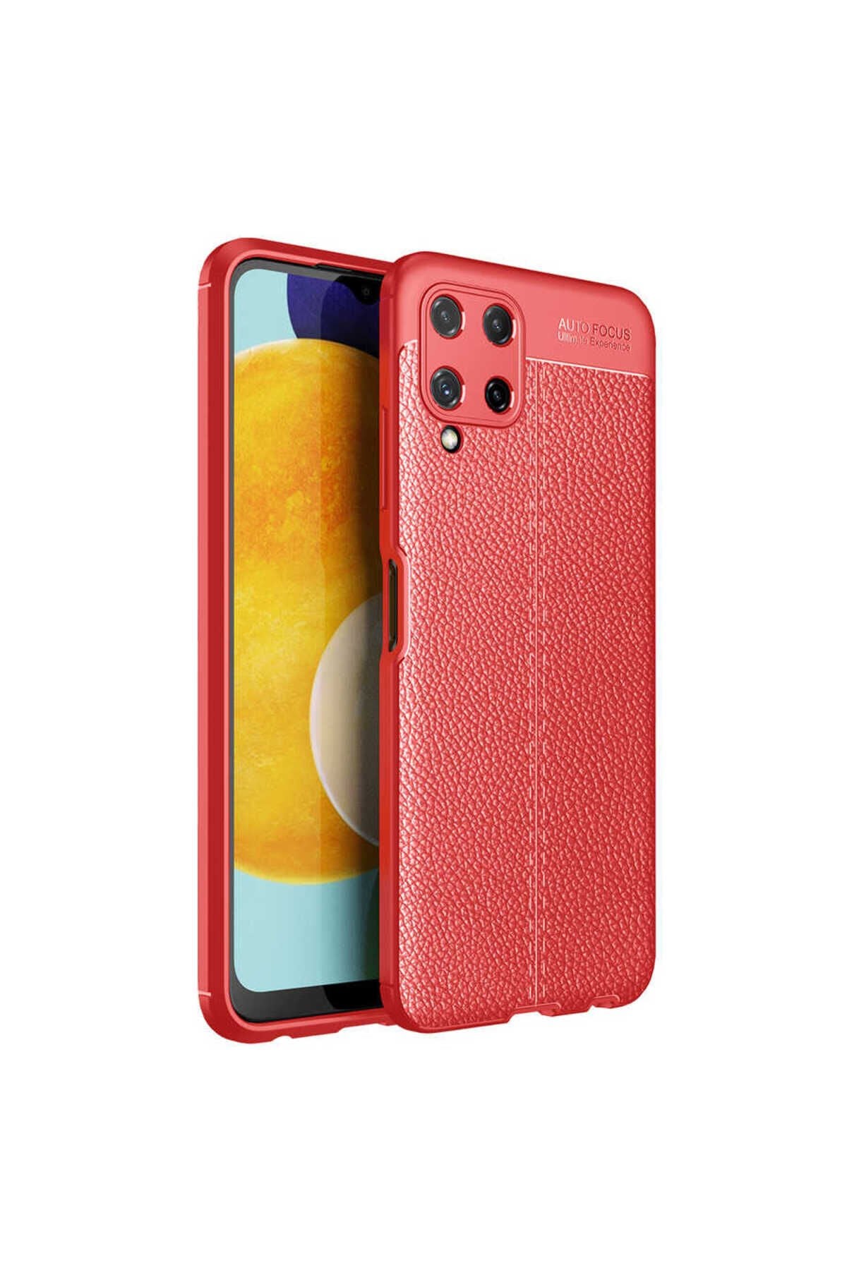 Galaxy A22 4G Kılıf SAFA Niss Silikon Kapak - Kırmızı Kırmızı