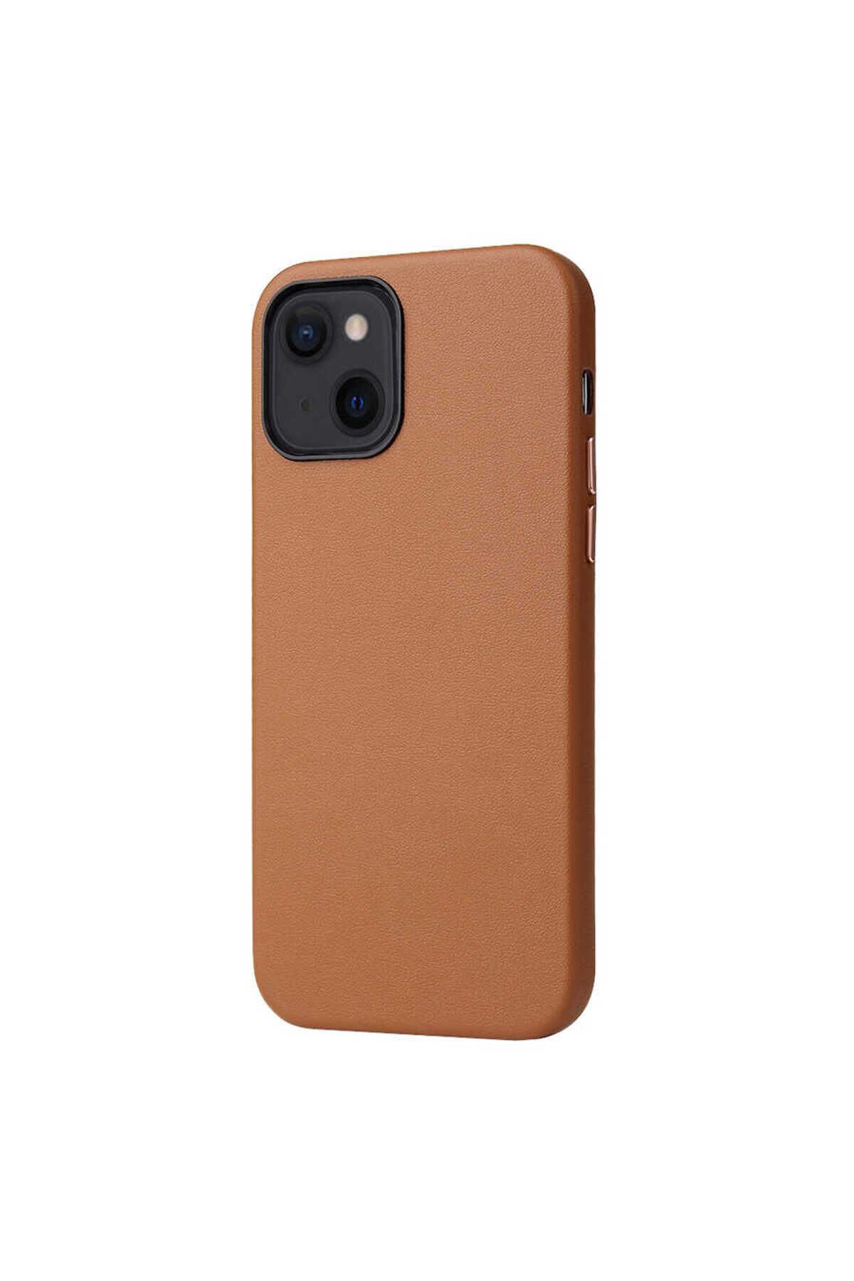 iPhone 13 Uyumlu BSAY Eyzi Kılıf-Pembe Kahverengi