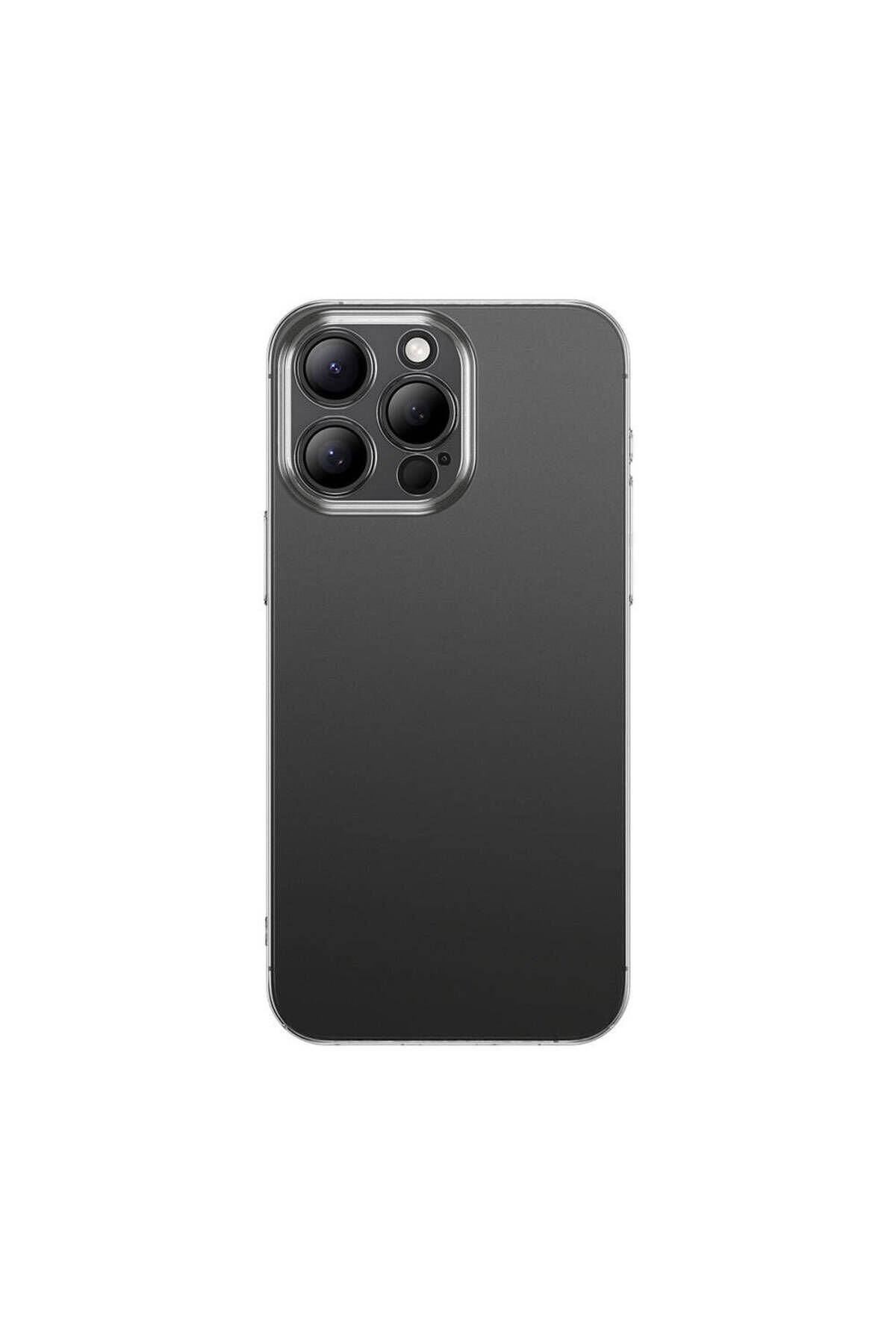 iPhone 15 Pro Kılıf Toz Önleyici BSAY Helo Kapak-Şeffaf Şeffaf