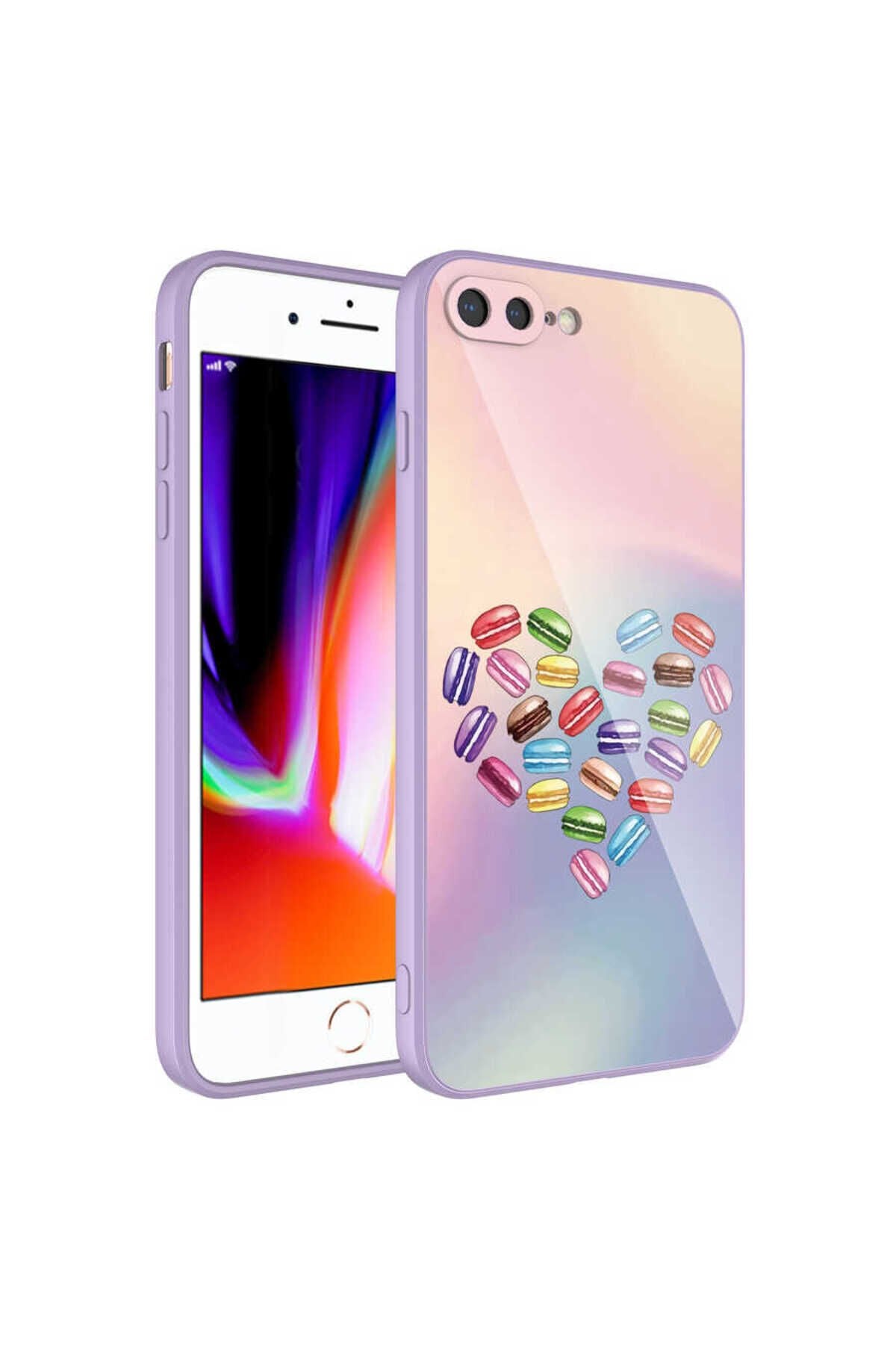 iPhone 7 Plus Kılıf Kamera Korumalı Desenli Sert Silikon BSAY Epoksi Kapak - NO2 No1