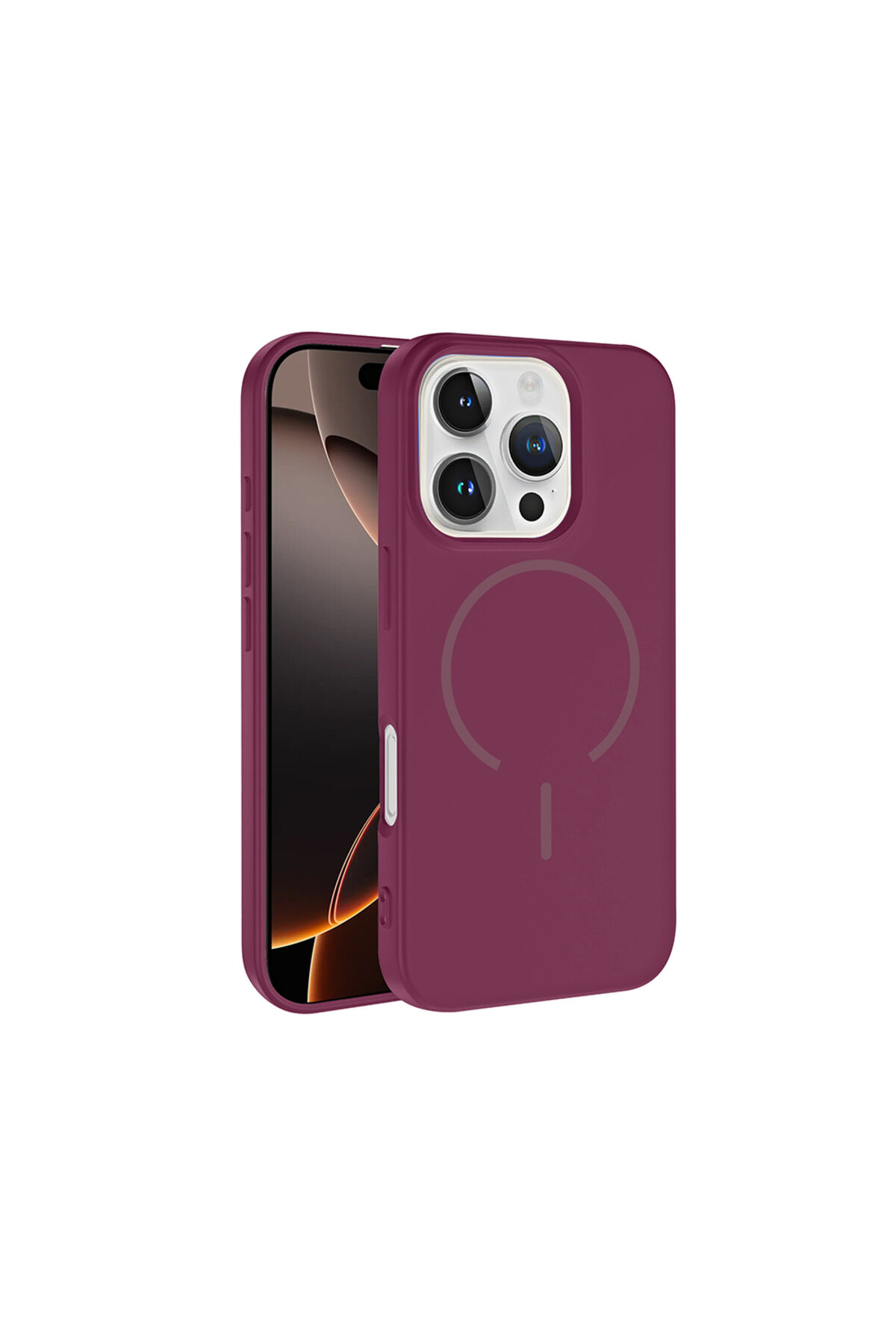 iPhone 16 Pro Max Kılıf M-safe Şarj Özellikli Zore Meta Kapak - Lacivert Gri