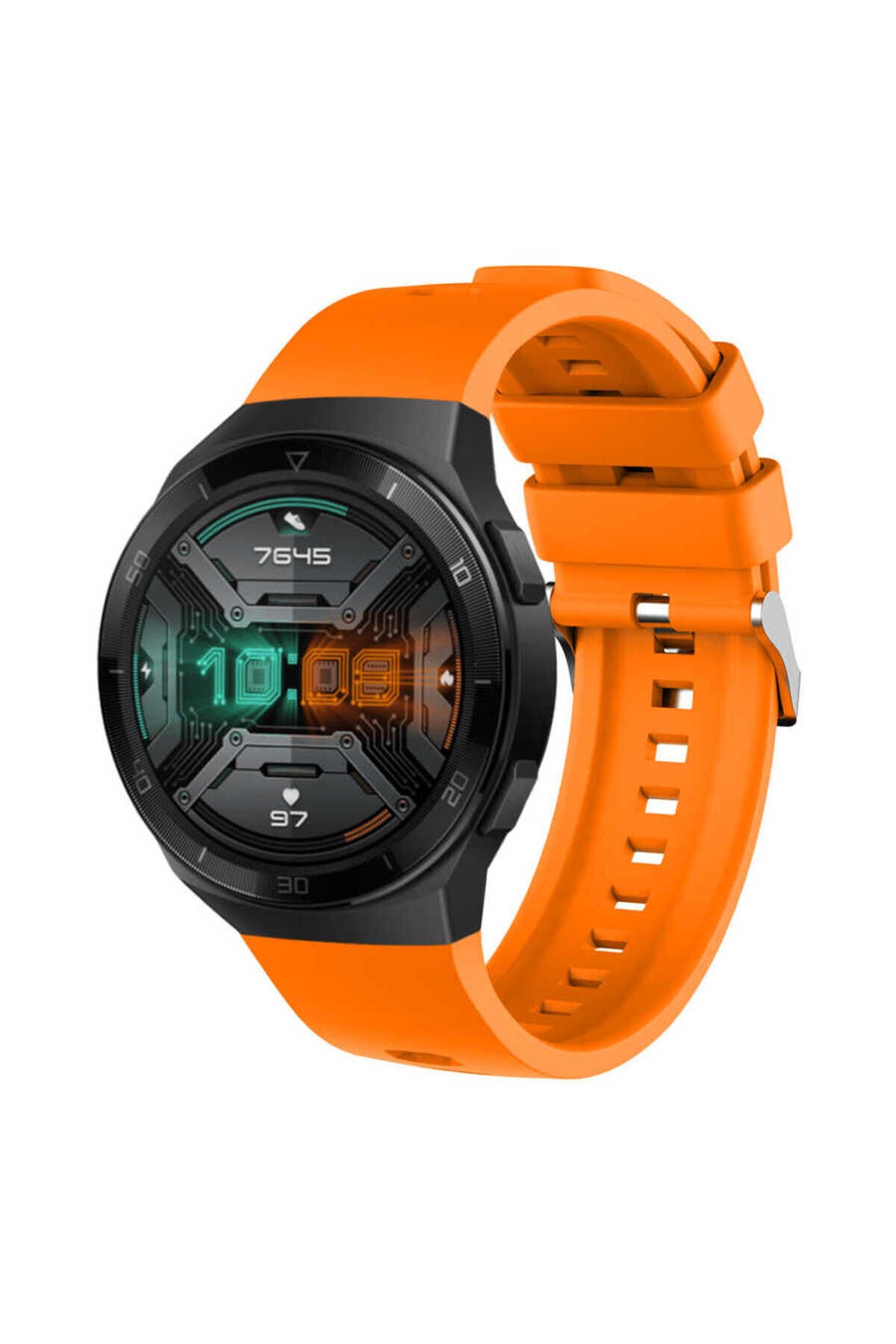 Huawei GT 2E KRD-26 Uyumlu BSAY Kordon-Açık Yeşil Siyah