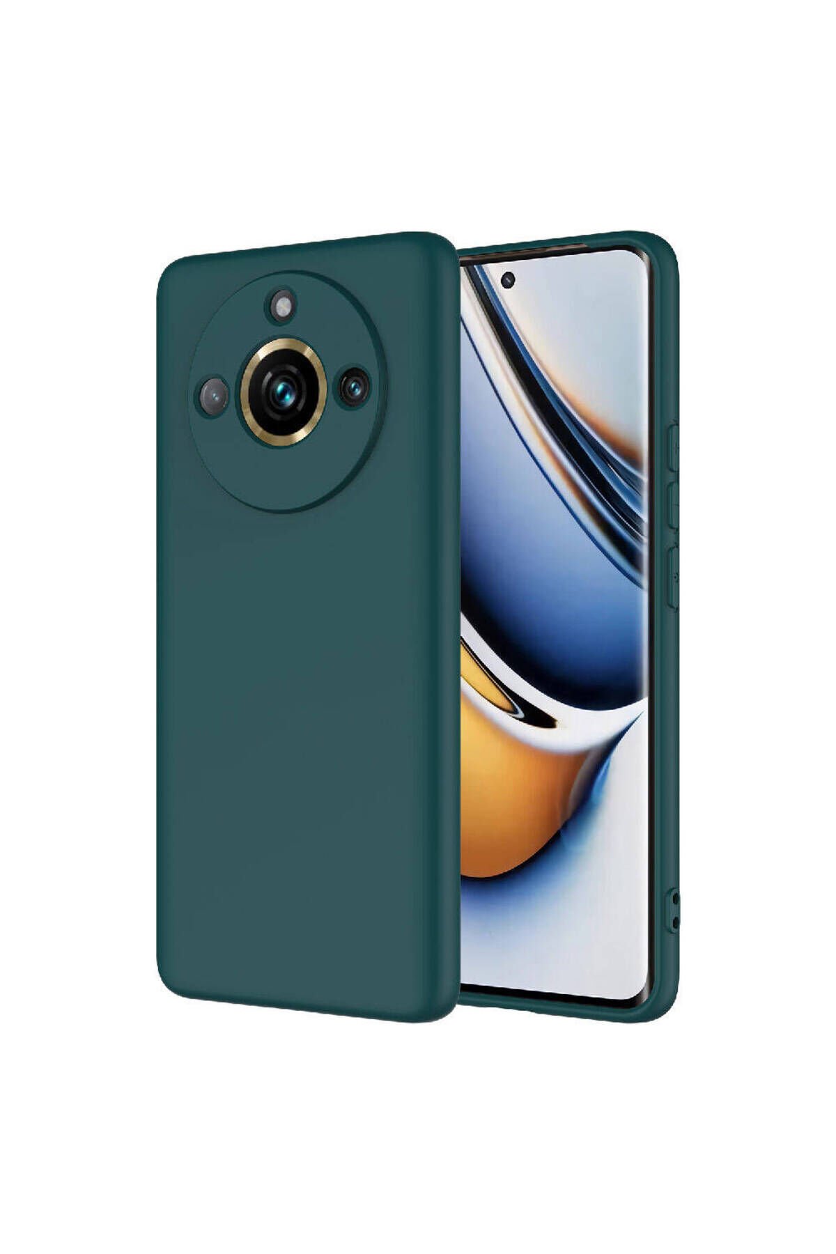 Realme 11 Pro Plus Kılıf BSAY Mara Lansman Kapak - Koyu Yeşil Koyu Yeşil
