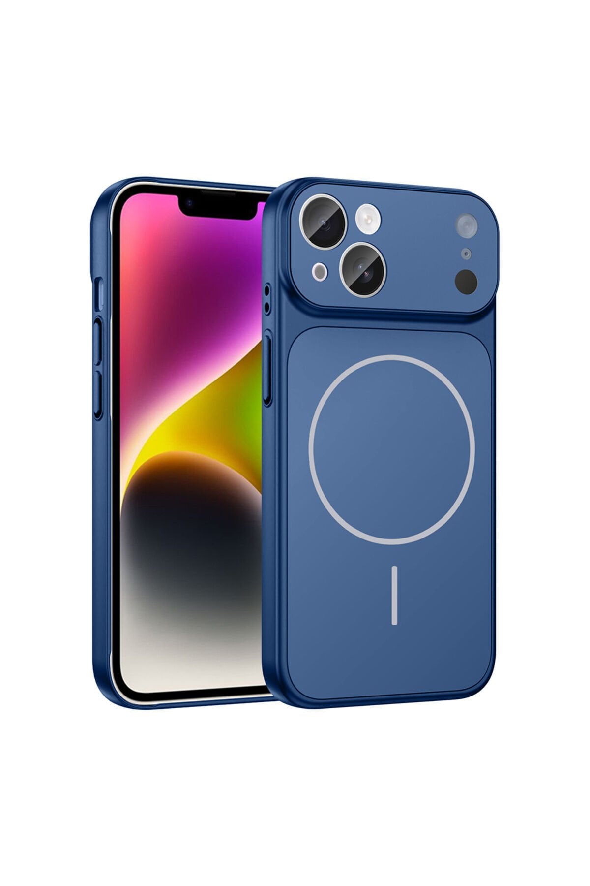 iPhone 15 Kılıf CPPL M-Safe Şarj Özellikli Kamera Korumalı Formen Kapak - Siyah Siyah