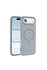 iPhone 17 Air Kılıf M-safe Şarj Özellikli Zore Meta Kapak - Siyah Siyah