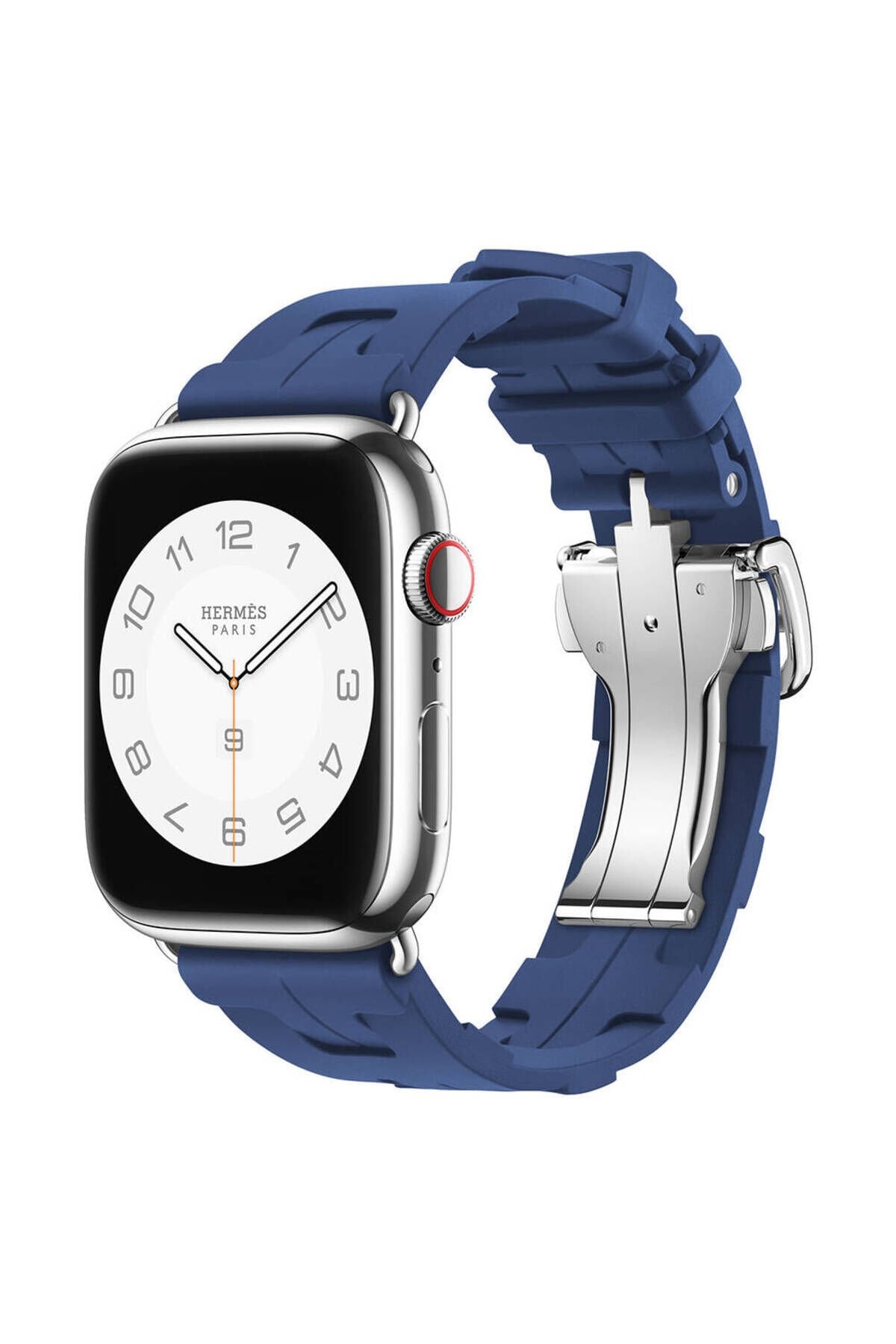 Watch 42mm Spor Görünümlü CSMX- KRD-94 Silikon Kordon-Lacivert Lacivert