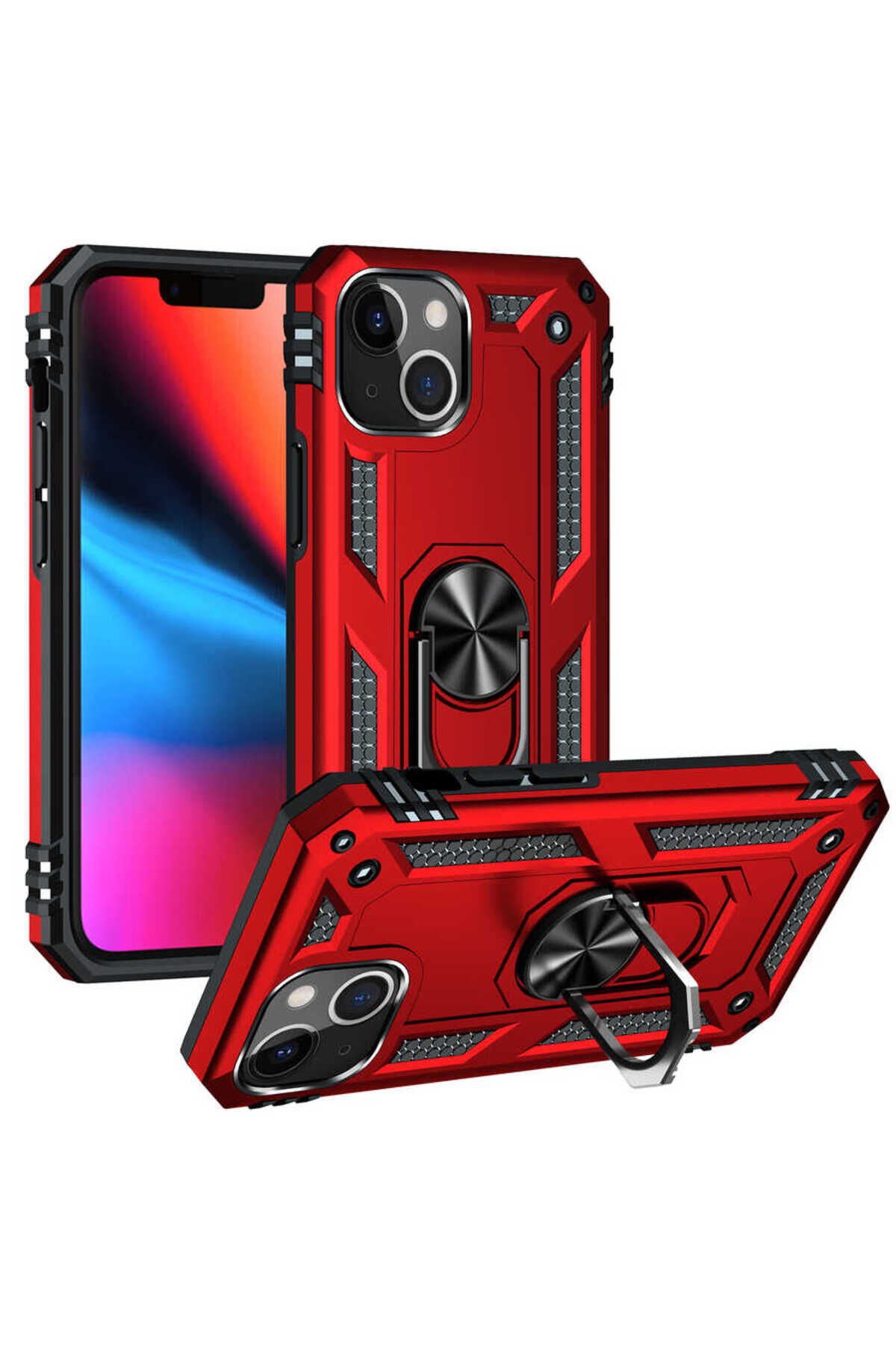 iPhone 13 Uyumlu BSAY Vega Kılıf-Kırmızı Kırmızı
