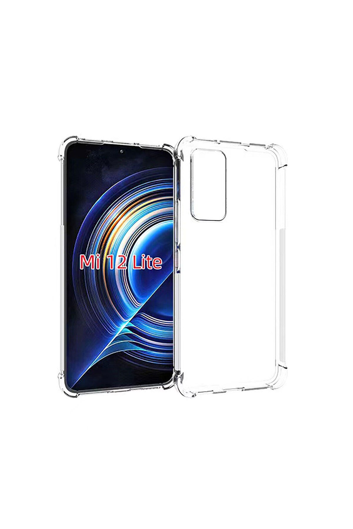 Mi 12 Lite Kılıf BSAY Nitro Anti Shock Silikon - Renksiz Renksiz