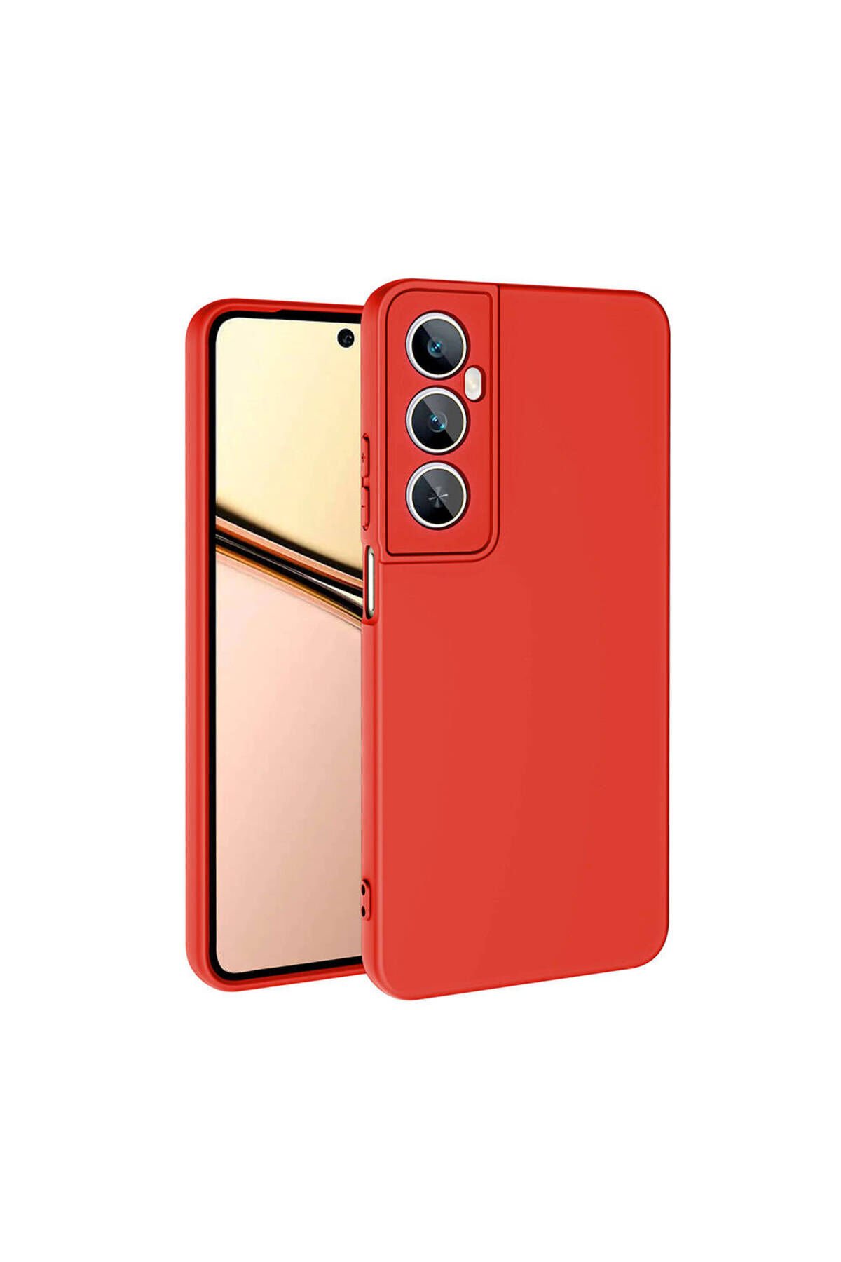 Realme C65 4G Kılıf BSAY Mara Lansman Kapak-Koyu Mor Kırmızı