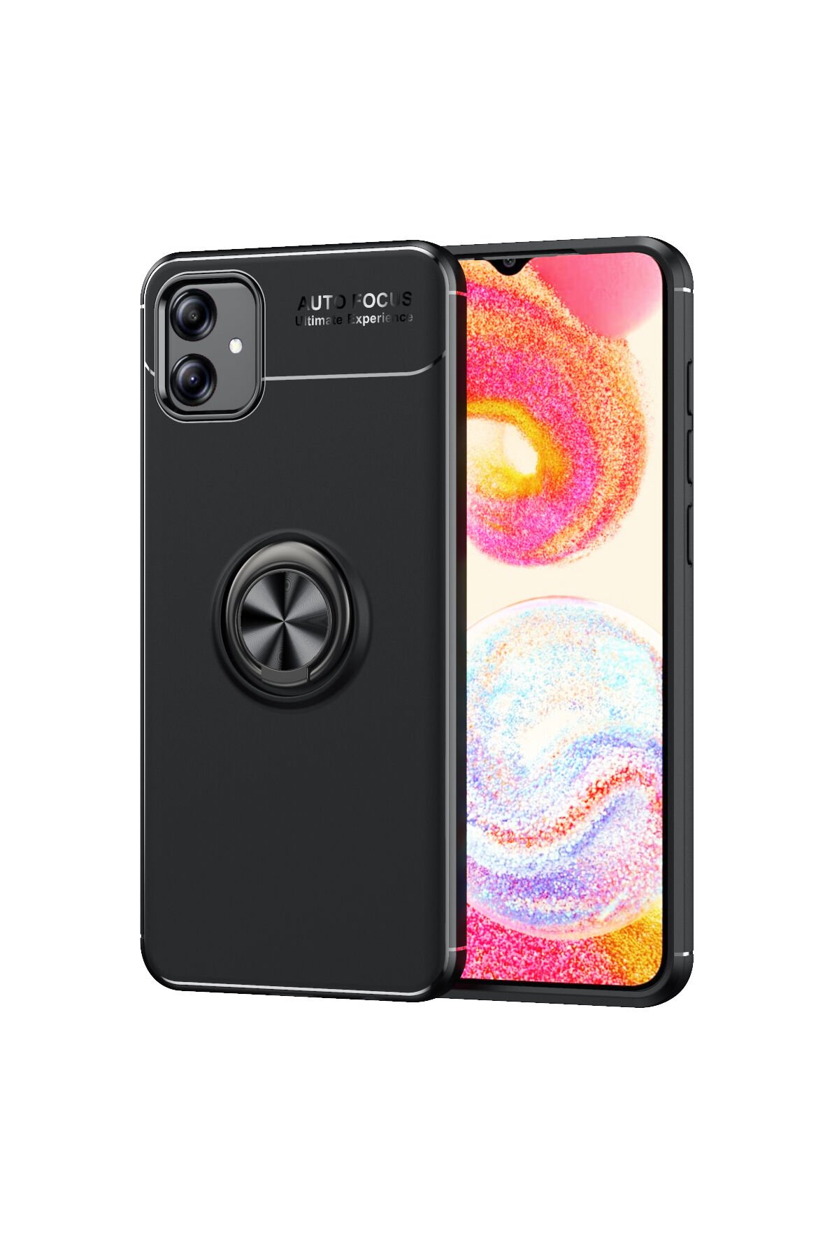 Galaxy A04E Kılıf BSAY Ravel Silikon Kapak - Siyah-Mavi Siyah-Mavi