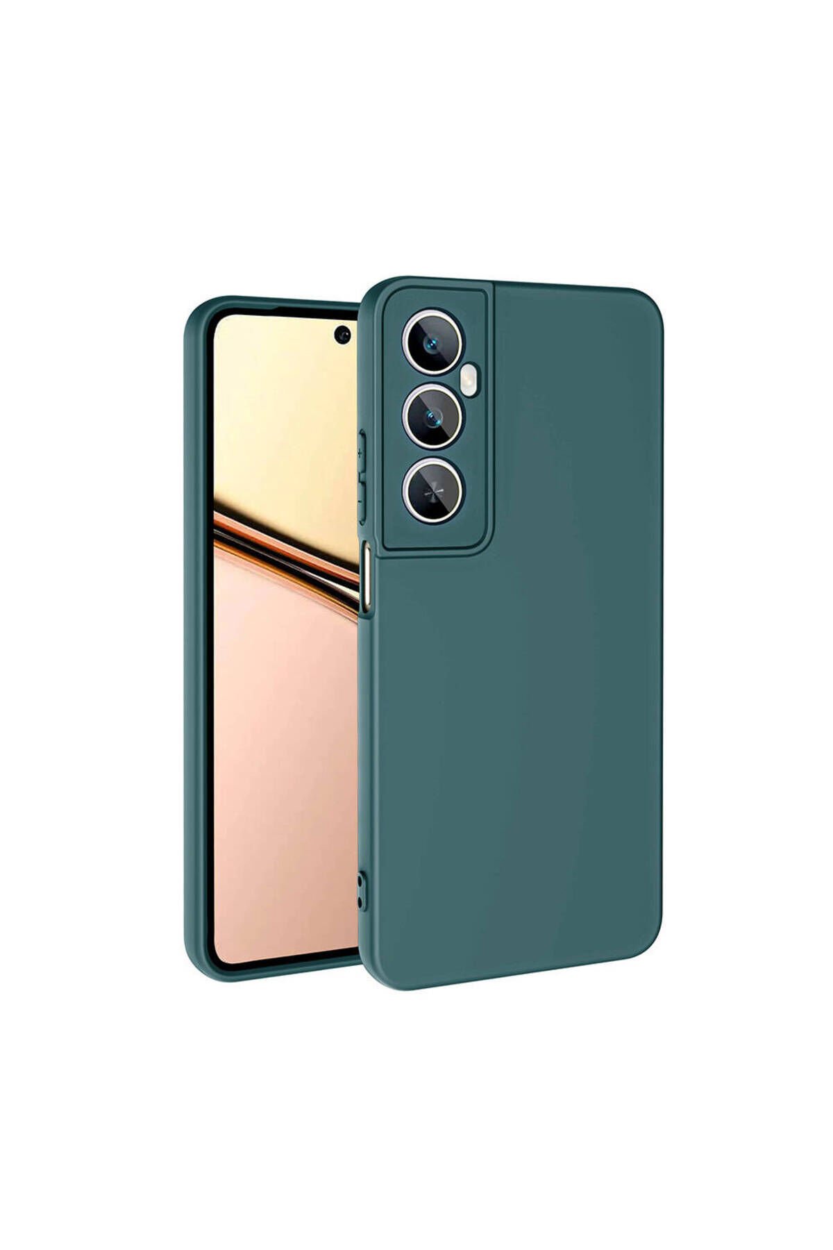 Realme C65 4G Kılıf BSAY Mara Lansman Kapak-Koyu Mor Koyu Yeşil