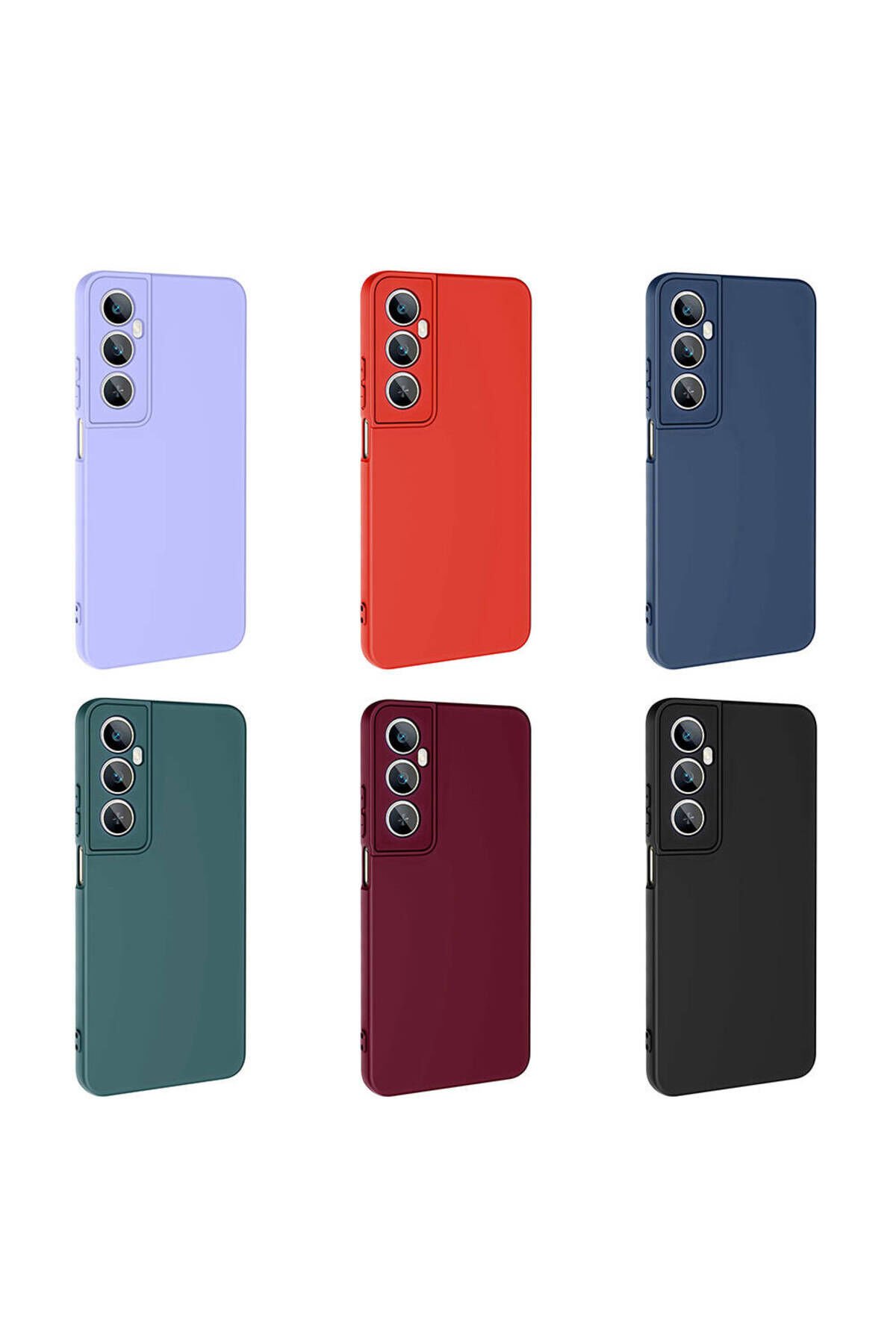 Realme C65 4G Kılıf BSAY Mara Lansman Kapak-Koyu Mor Koyu Yeşil