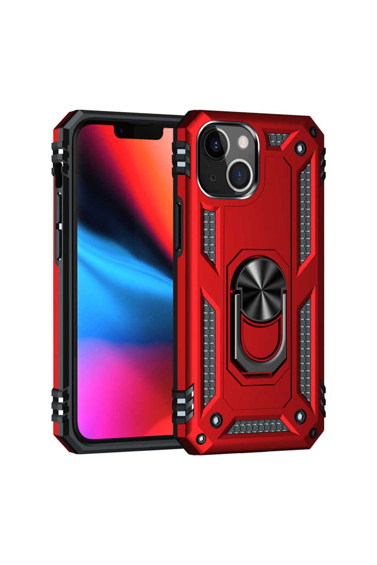 iPhone 13 Uyumlu BSAY Vega Kılıf-Kırmızı Siyah