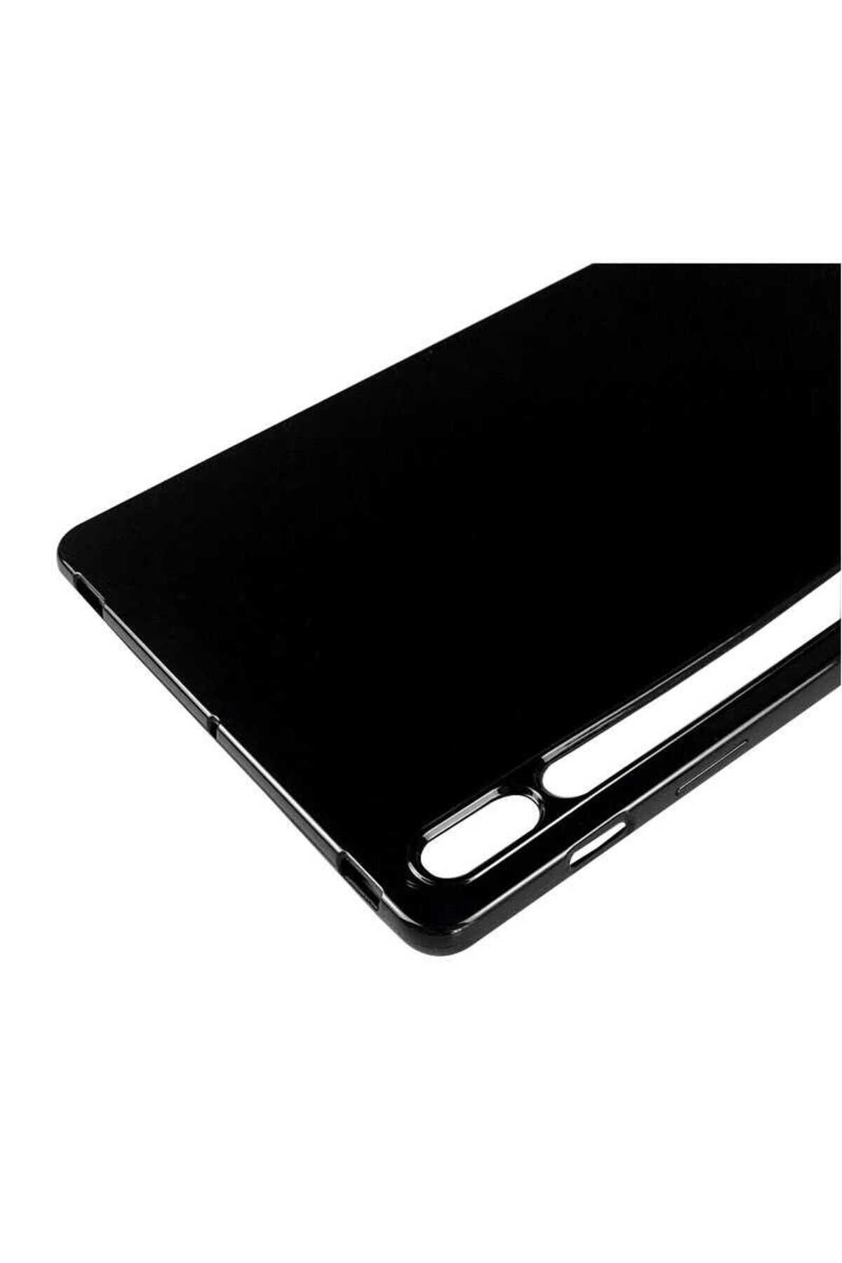 Galaxy Tab S7 Plus T970 Kılıf Uyumlu BSAY Tablet Süper Silikon Kapak-Renksiz Renksiz