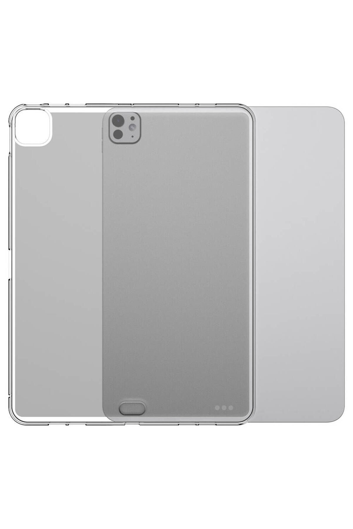 iPad Pro 11 2024 Kılıf ZPRB Tablet Süper Silikon Kapak - Şeffaf Şeffaf