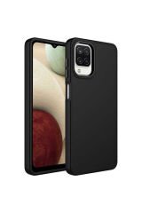 Galaxy M22 Kılıf Metal Çerçeve ve Buton Tasarımlı Silikon GNST Luna Kapak - Sierra Mavi