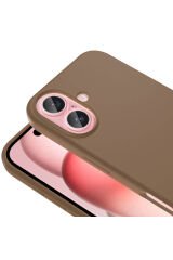 iPhone 16 Kılıf Magsafe Şarj Özellikli Sıvı Teknolojili Silinebilir Sert BSAY Kivi Kapak-Siyah Siyah