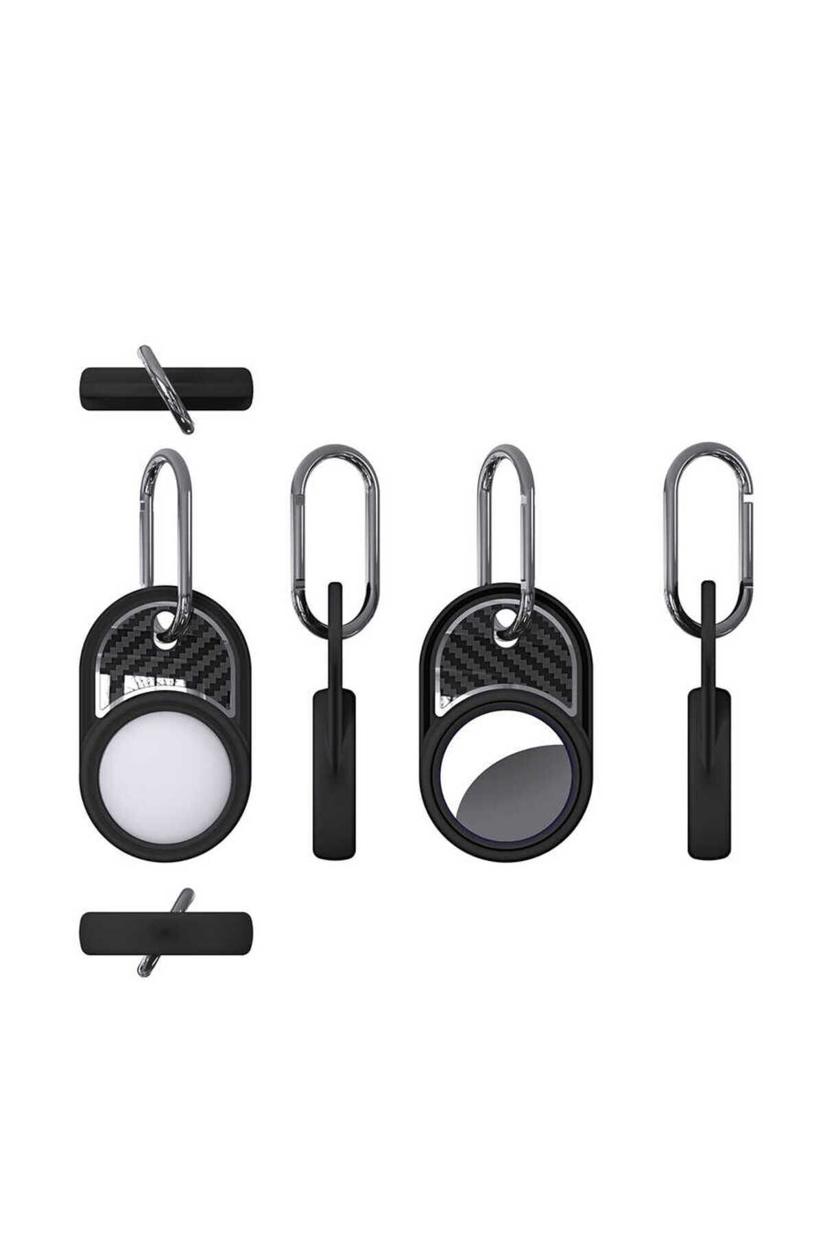 SBT Airtag 05 Uyumlu Silikon Anahtarlık-Kırmızı Lacivert