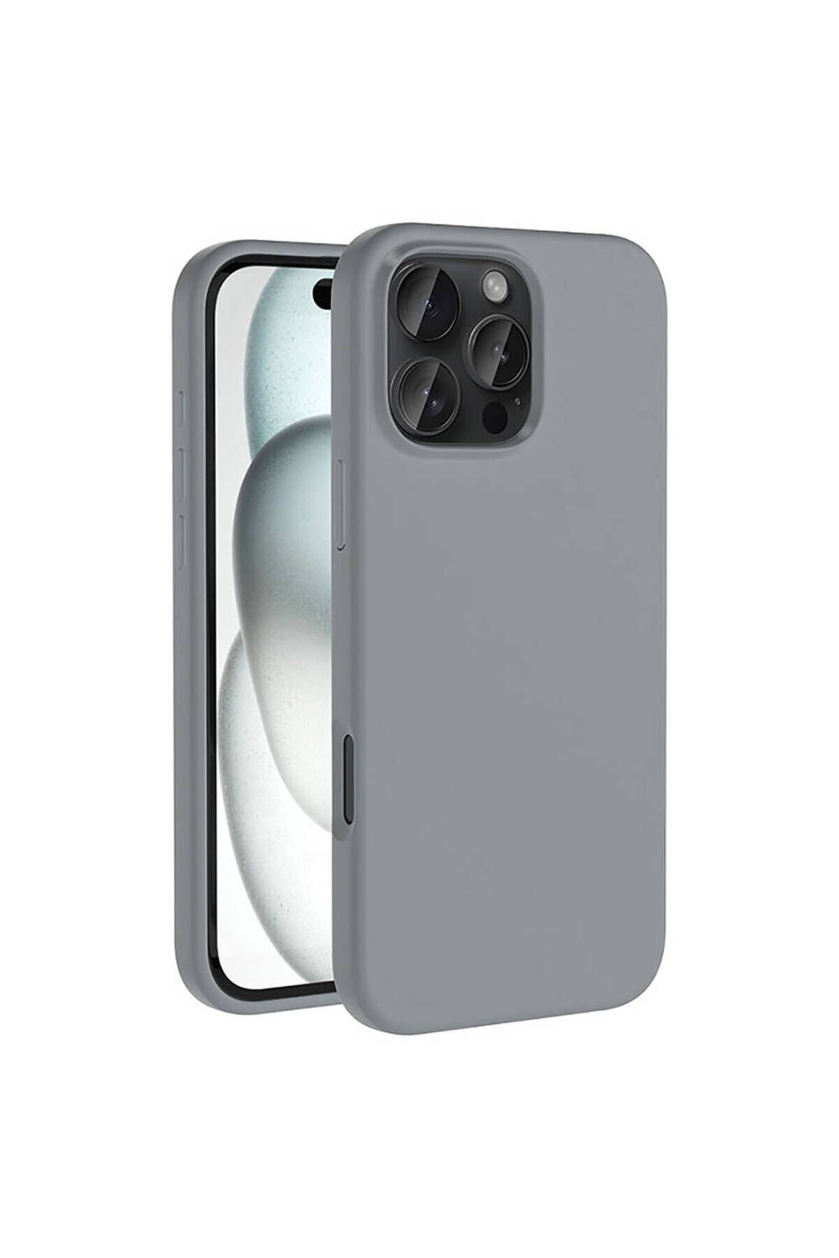iPhone 16 Pro Kılıf Magsafe Şarj Özellikli Sıvı Teknolojili Silinebilir Sert BSAY Kivi Kapak-Natürel Natürel Titanyum