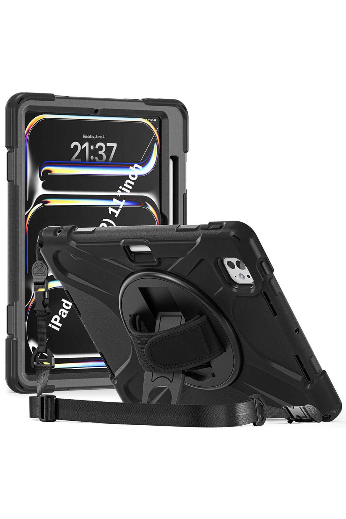 iPad Pro 11 2024 BSAY Defender Tablet Silikon - Siyah Siyah
