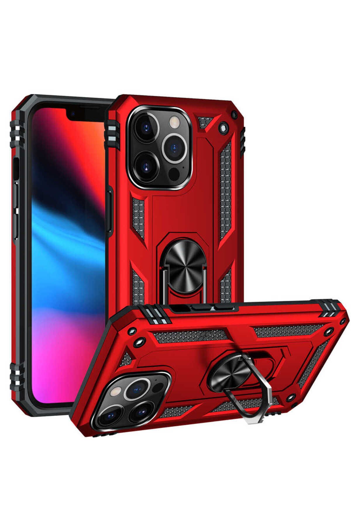 iPhone 13 Pro Uyumlu BSAY Vega Kılıf-Mavi Kırmızı