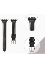 Watch 42mm Uyumlu KRD-28 Deri BSAY Kordon-Beyaz Beyaz