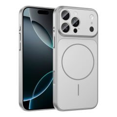 iPhone 16 Pro Max Kılıf Zore M-Safe Şarj Özellikli Kamera Korumalı Formen Kılıf Turuncu