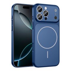 iPhone 16 Pro Max Kılıf Zore M-Safe Şarj Özellikli Kamera Korumalı Formen Kılıf Turuncu