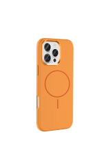 iPhone 16 Pro Kılıf M-Safe Şarj Özellikli Metal Kamera Çerçeveli Zore Edi Silikon Kapak - Siyah Siyah