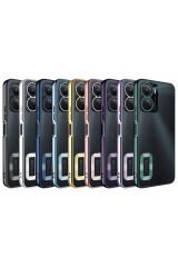 Vivo Y16 Kılıf Kamera Korumalı Logo Gösteren BSAY Omega Kapak - Lila Derin Mor