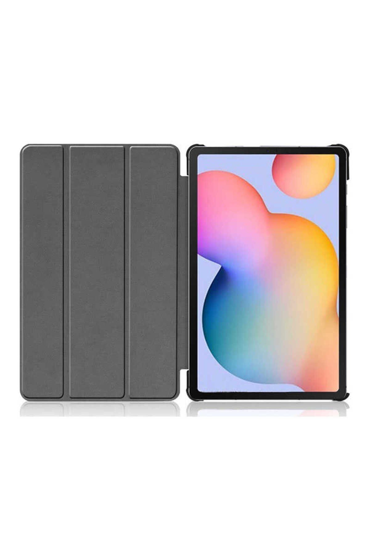 Galaxy Tab S7 Plus T970 Uyumlu BSAY Smart Cover Standlı 1-1 Kılıf-Kırmızı Mavi