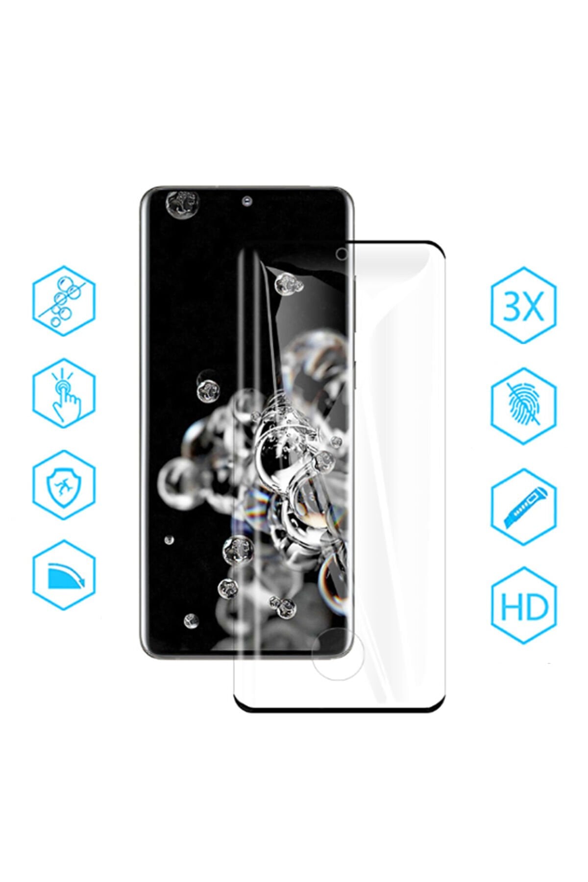 Galaxy S21 Ultra Uyumlu BSAY Süper Pet Ekran Koruyucu Jelatin