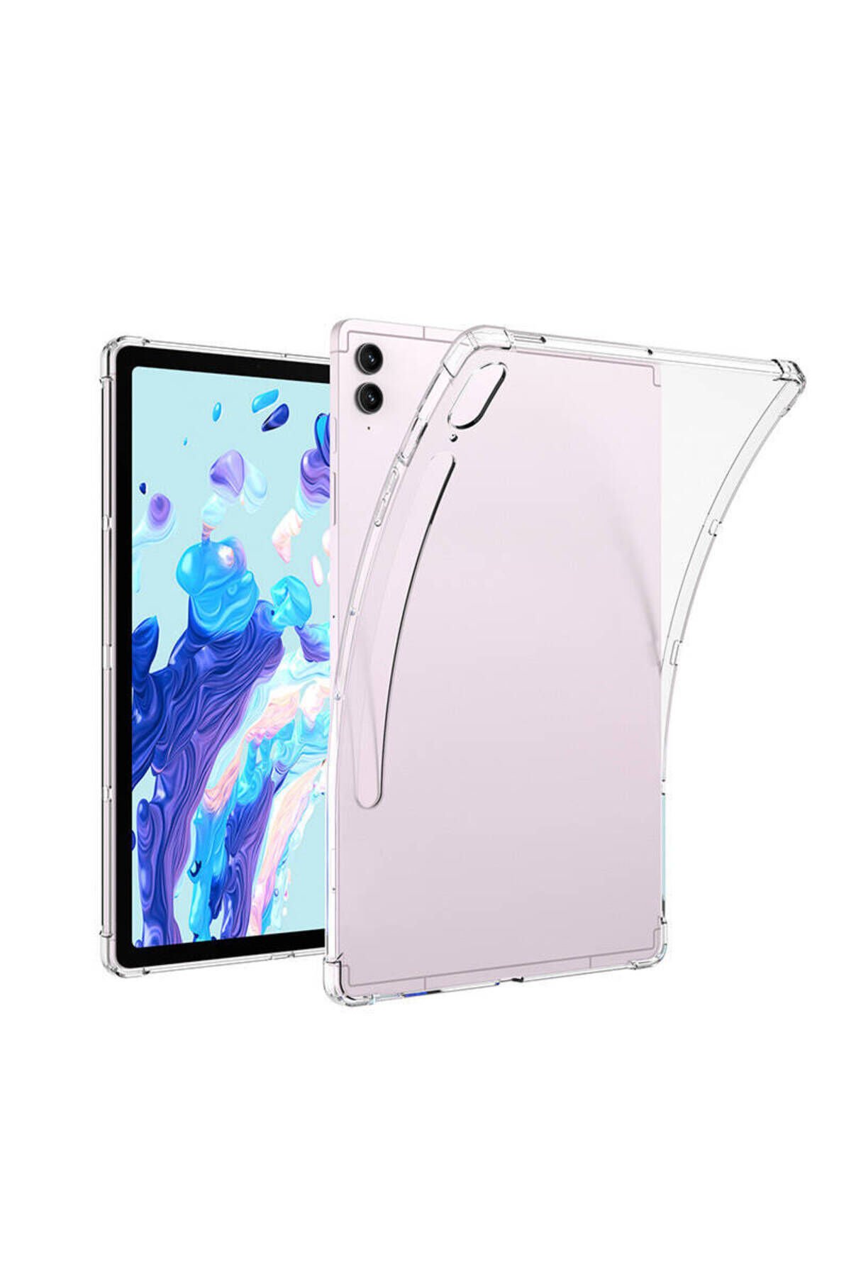 Galaxy Tab S10 Ultra Kılıf ZPRB Tablet Nitro Anti Shock Silikon Kapak - Renksiz Renksiz