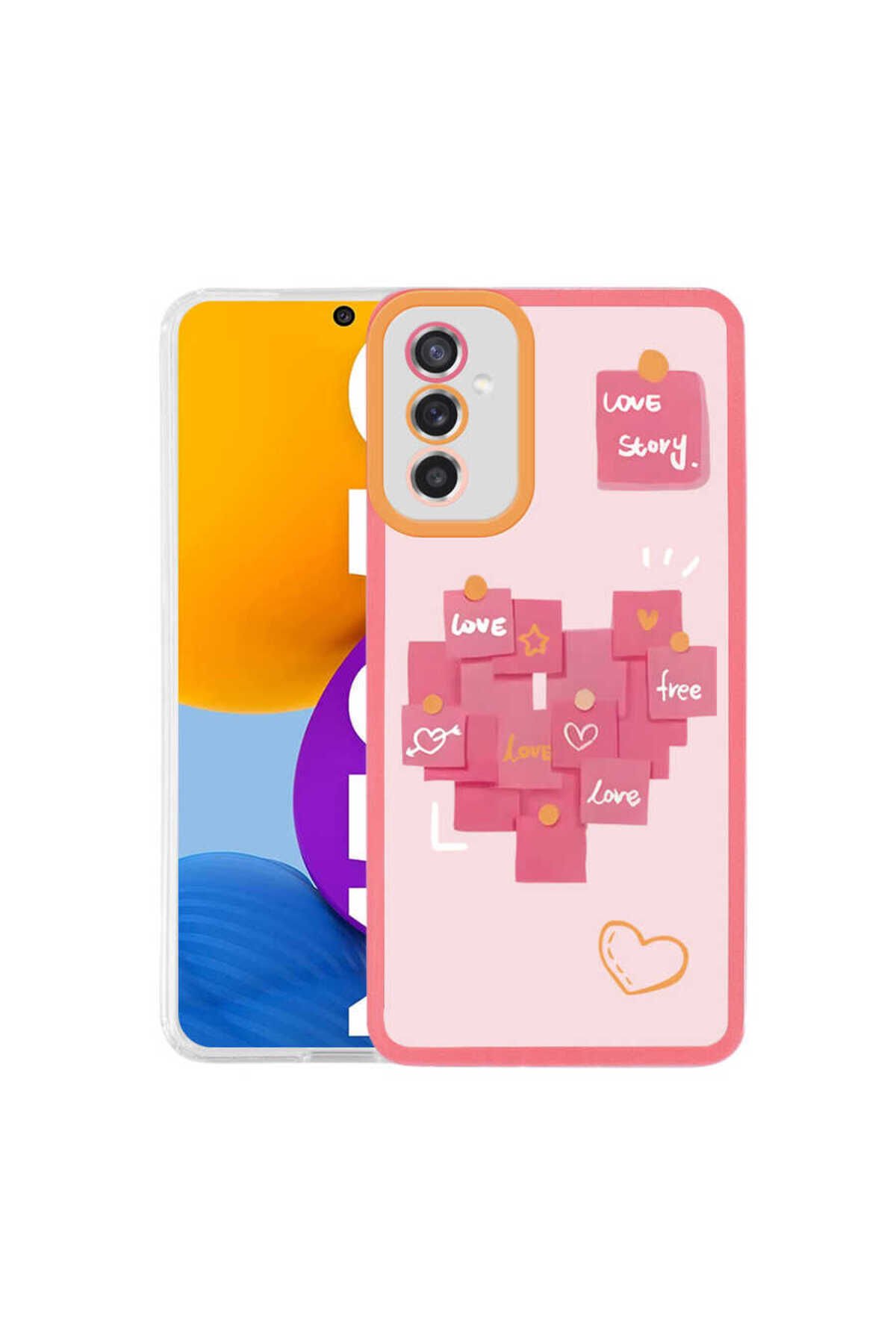 Galaxy M52 Kılıf BSAY M-Fit Desenli Kapak - Love Story No2 Love Story No2