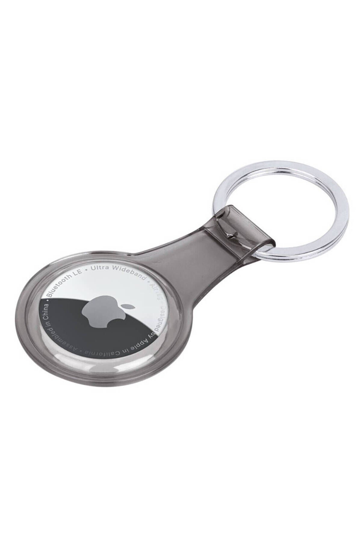 ASMA Airtag 07 Uyumlu Silikon Anahtarlık-Siyah Siyah