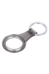 ASMA Airtag 07 Uyumlu Silikon Anahtarlık-Siyah Siyah