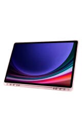 Galaxy Tab S10 Ultra Kılıf ZPRB Tri Folding Kalem Bölmeli Standlı Kılıf - Koyu Yeşil Rose Gold