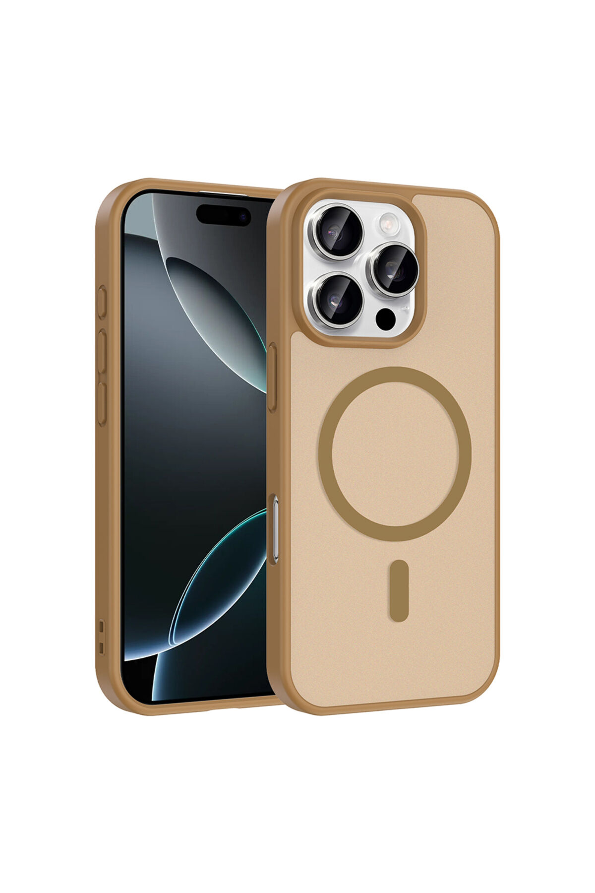 iPhone 16 Pro Max Kılıf M-safe Şarj Özellikli Zore Babet Kapak - Siyah Mor