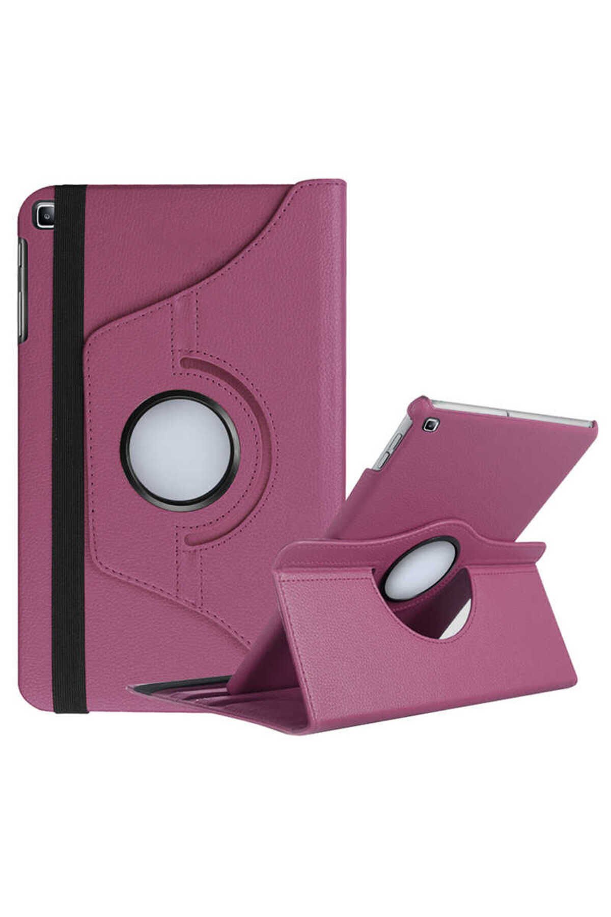 Galaxy Tab A7 10.4 T500 (2020) Uyumlu BSAY Dönebilen Standlı Kılıf-Mor Mor