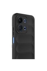 Redmi 15C 4G Kılıf Esnek TPU Oyuklu Arka Yüzey Tasarımlı HZRV Etnik Silikon Kapak - Koyu Yeşil Yeşil