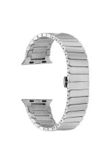 Watch 7 41mm Kordon Uyumlu KRD-79 Metal Strap Kayış BSAY- Gold Gri