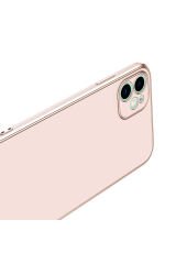 iPhone 12 Uyumlu BSAY Bark Kılıf-Açık Yeşil Rose Gold