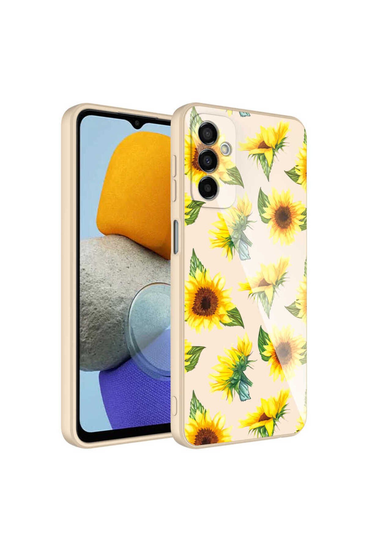 Galaxy M23 Kılıf Kamera Korumalı Desenli Sert Silikon BSAY Epoksi Kapak - NO1 No2